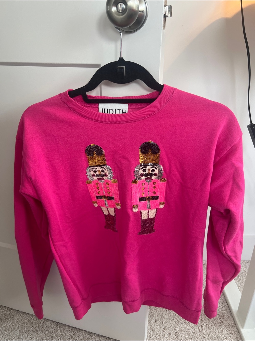Judith March kids sequin nutcracker Christmas sweatshirt XL